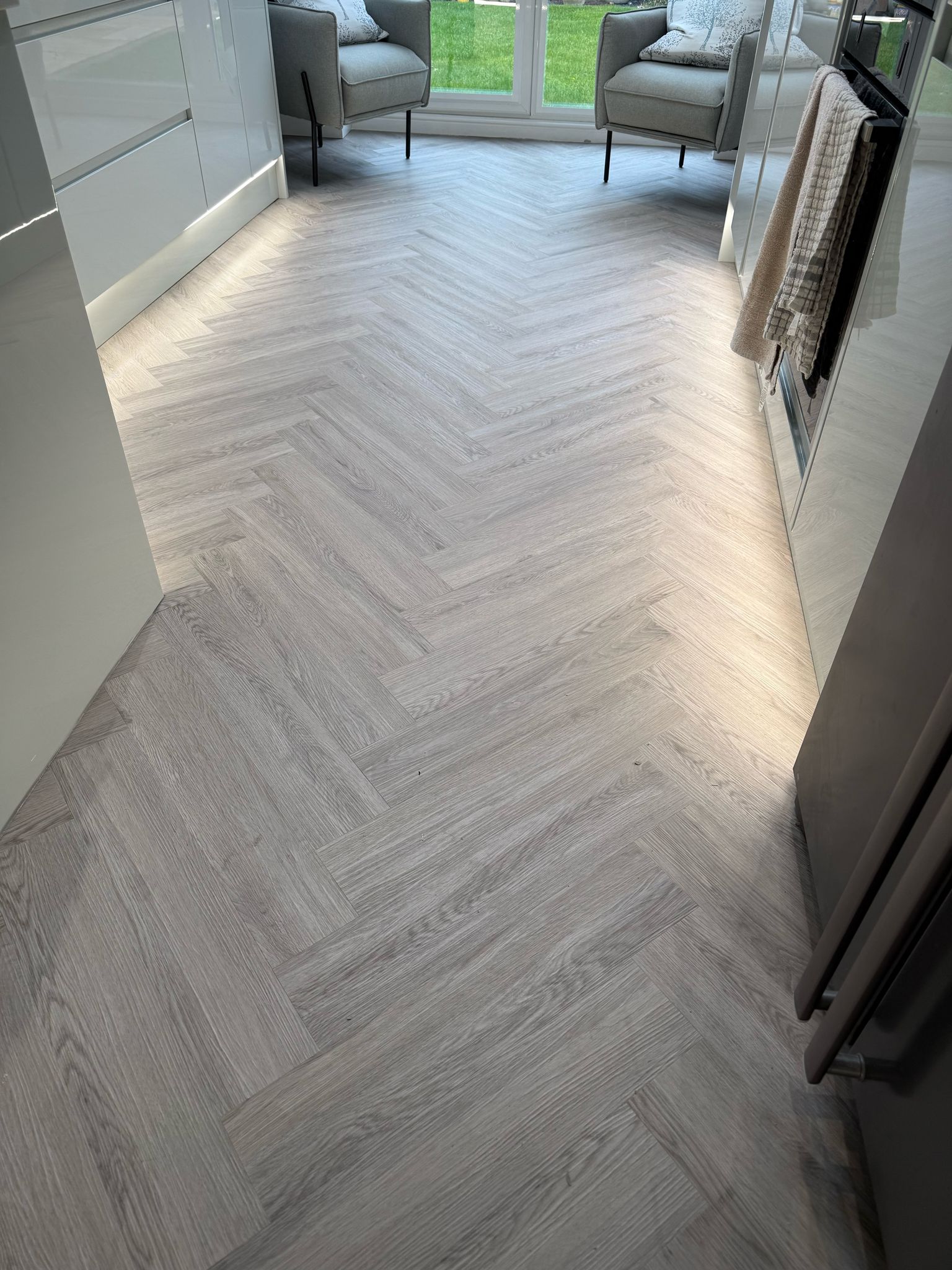 Completed LVT flooring installation